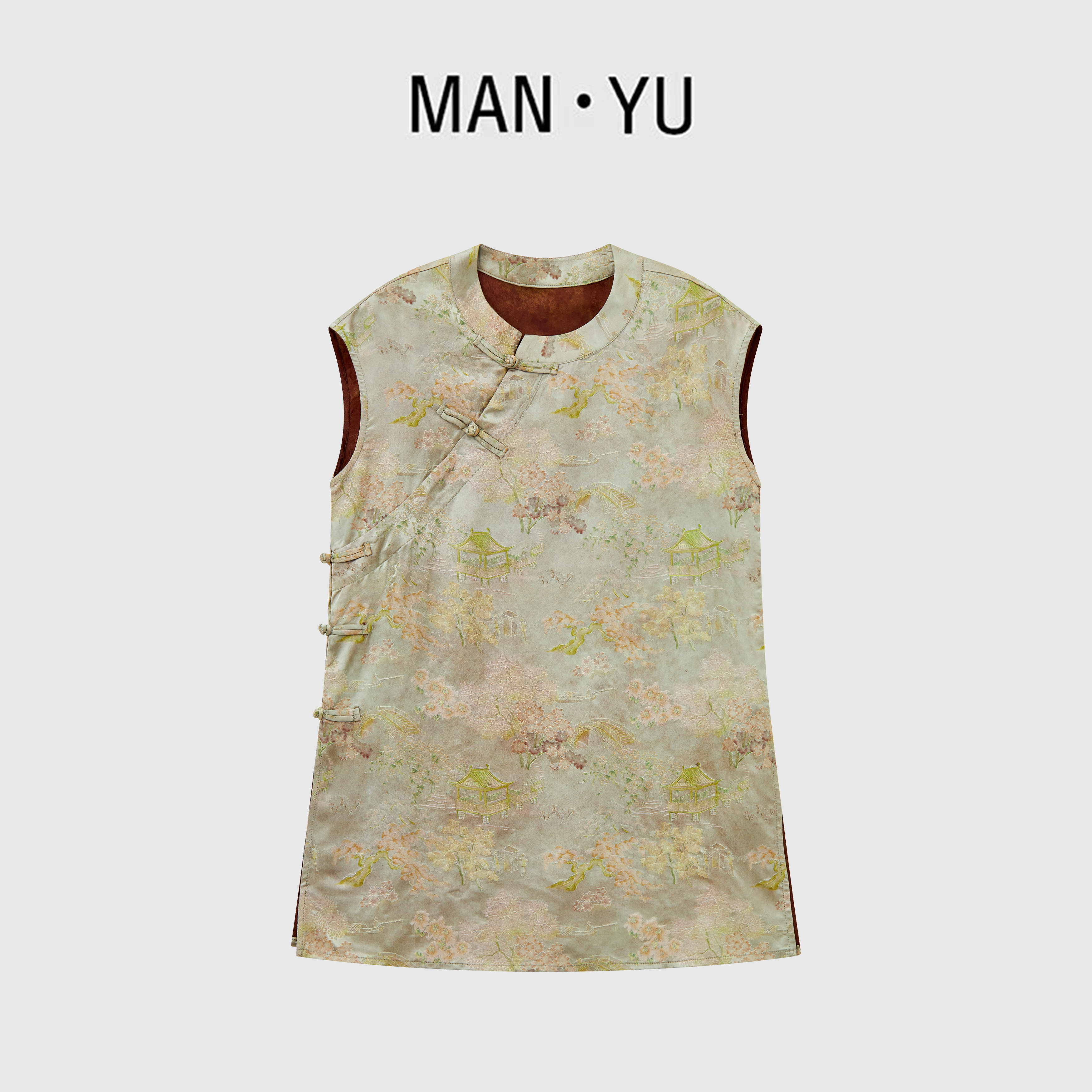 星冉【亭台楼阁】2025夏季新款新中式中长款蝙蝠短袖改良小衫上衣