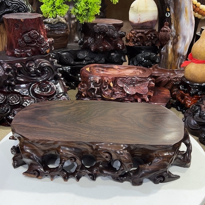 木黑檀木根雕底座尺寸27*14*6