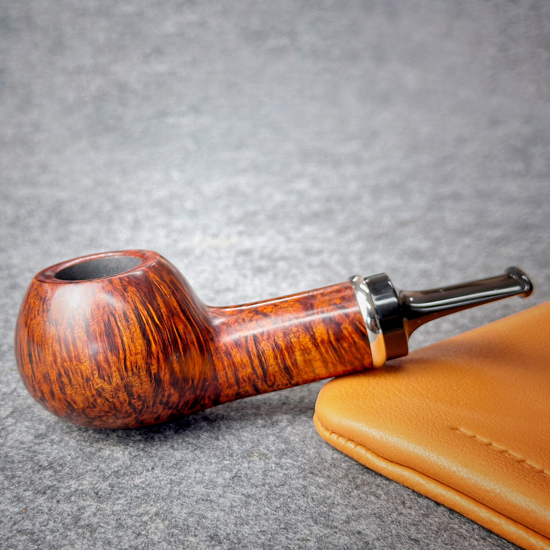 斯洛文尼亚罗本尼克闪电级光面直杆苹果石楠木手工烟斗