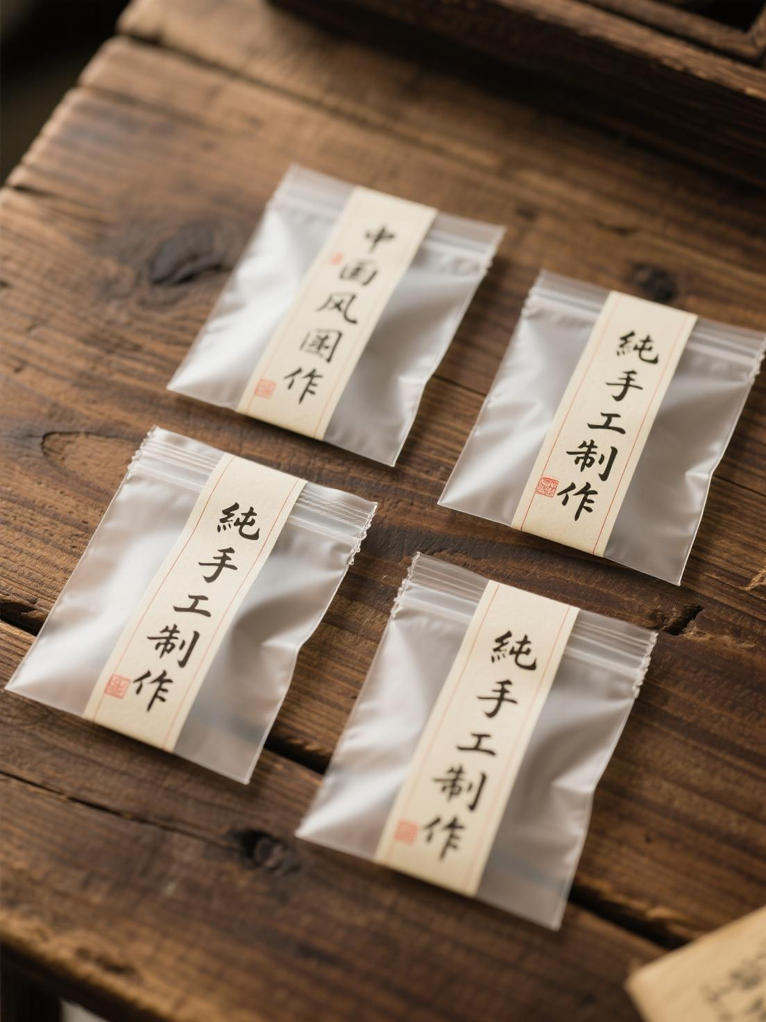 四包小号样品密封透明袋手工制作特产密封袋小号透明袋子定制尺寸