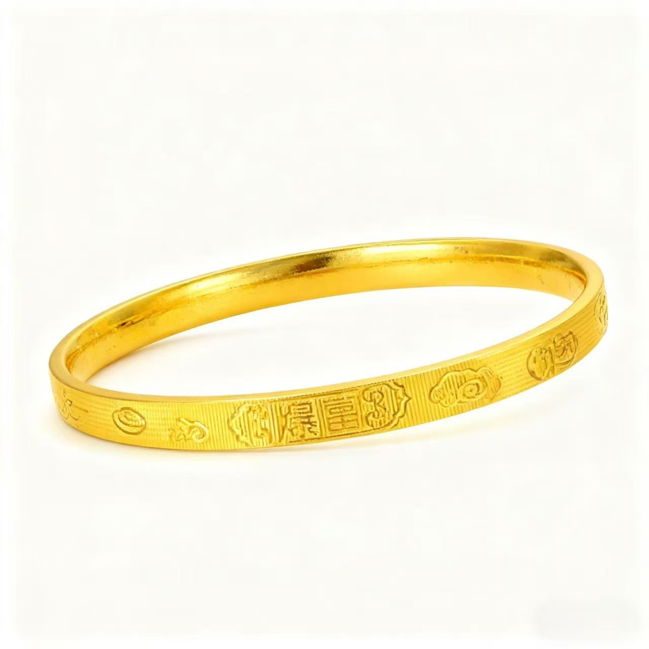 合金手镯 合金手镯 闭口拉丝吉言手镯