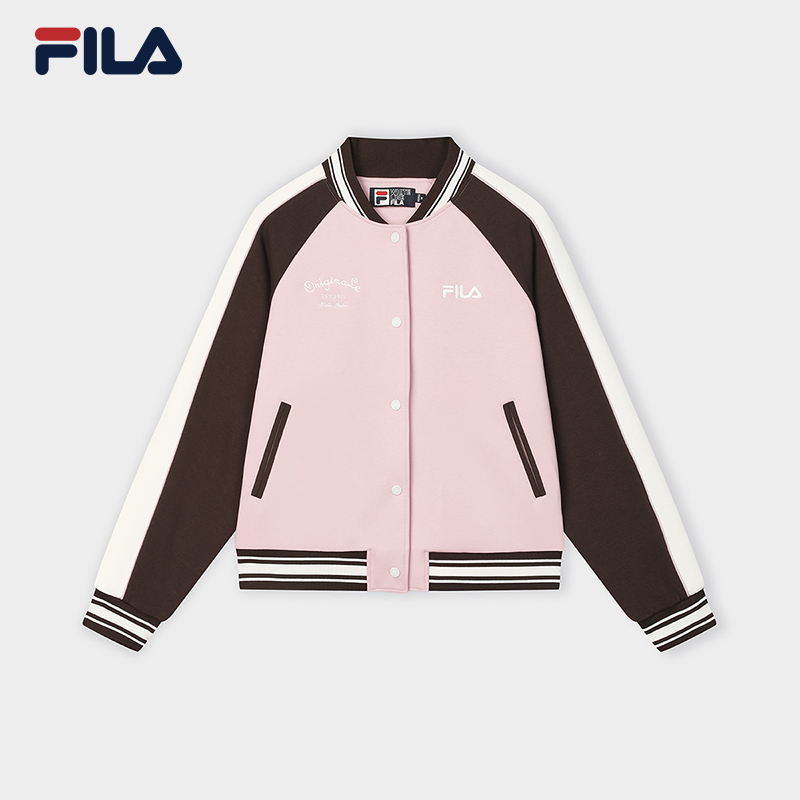 Fila/斐乐女冬新款【时尚撞色拼接减龄】休闲球服外套F11W519501F