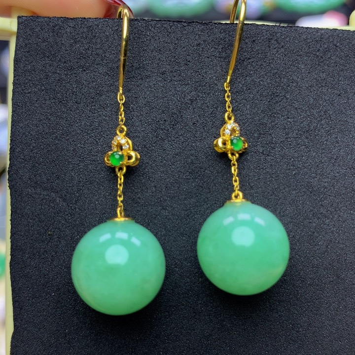 翡翠手链18K金镶嵌翡翠