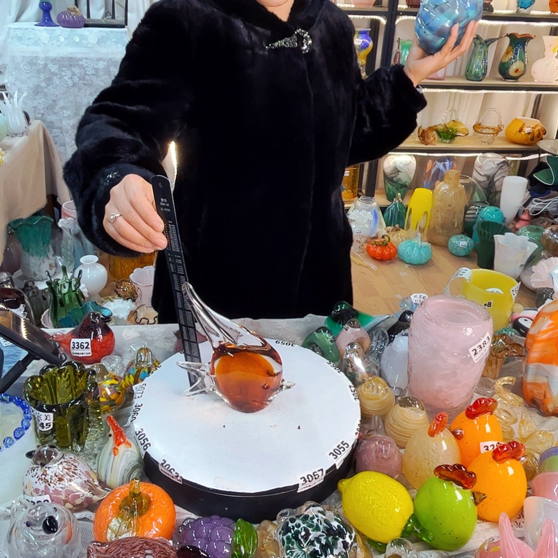 海洋鱼家悦美居琉璃摆件