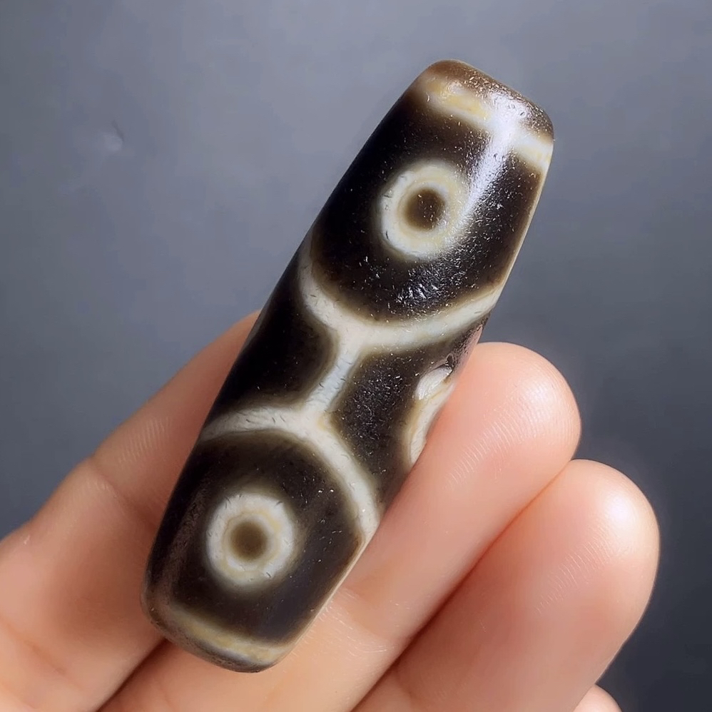 行运老料龟甲六眼天珠天然玛瑙真品项链47x15.1