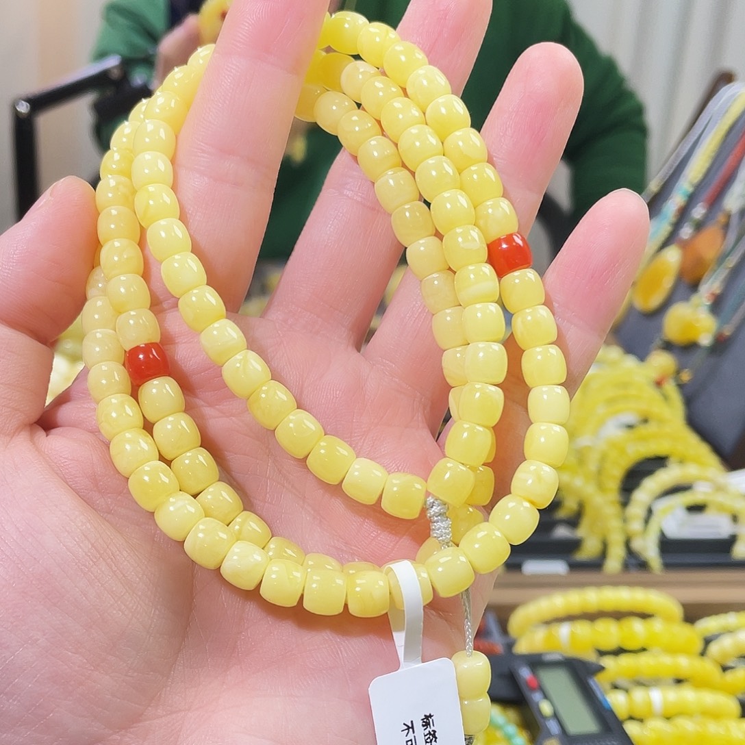 琥珀未镶嵌手链7mm