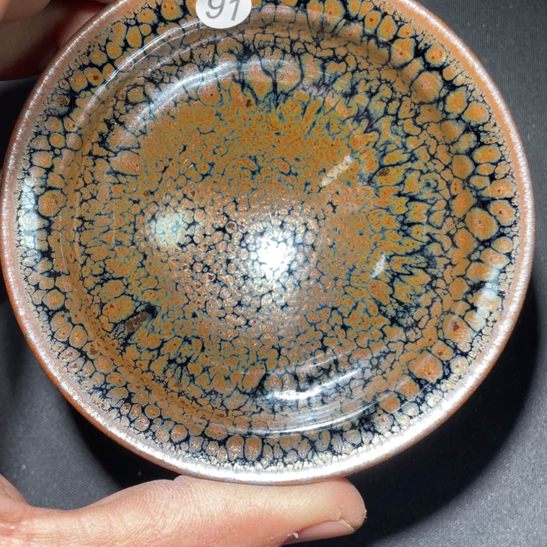 茶盏龙窑柴烧老黄甄选91
