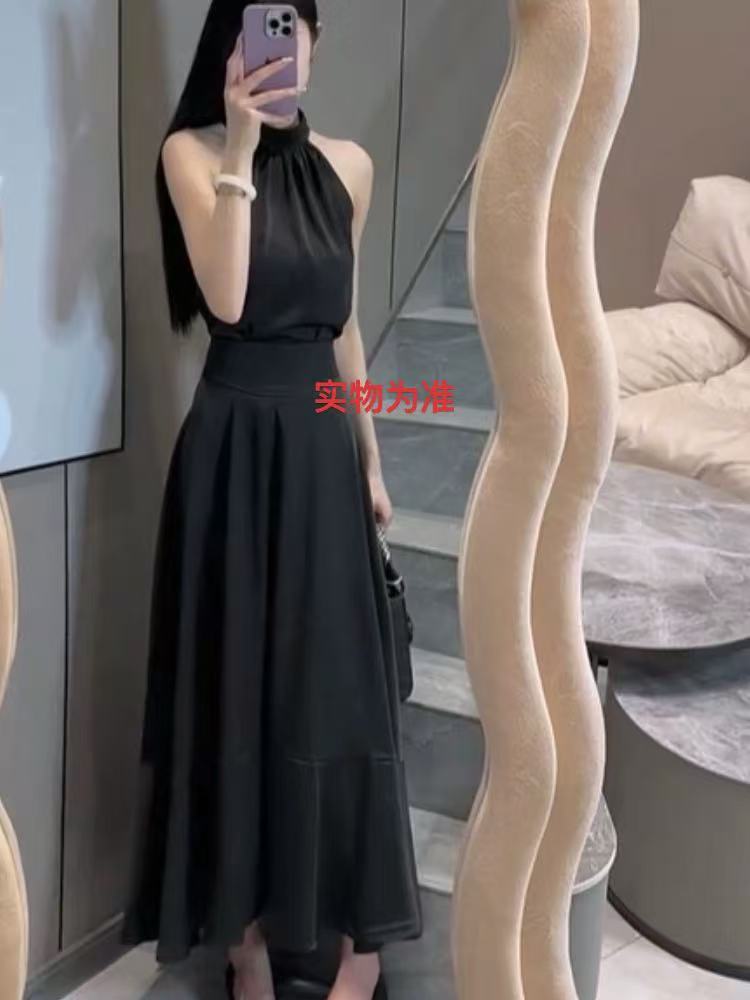 连衣裙时尚套装夏季吊带女装连体显瘦薄款外穿高腰571