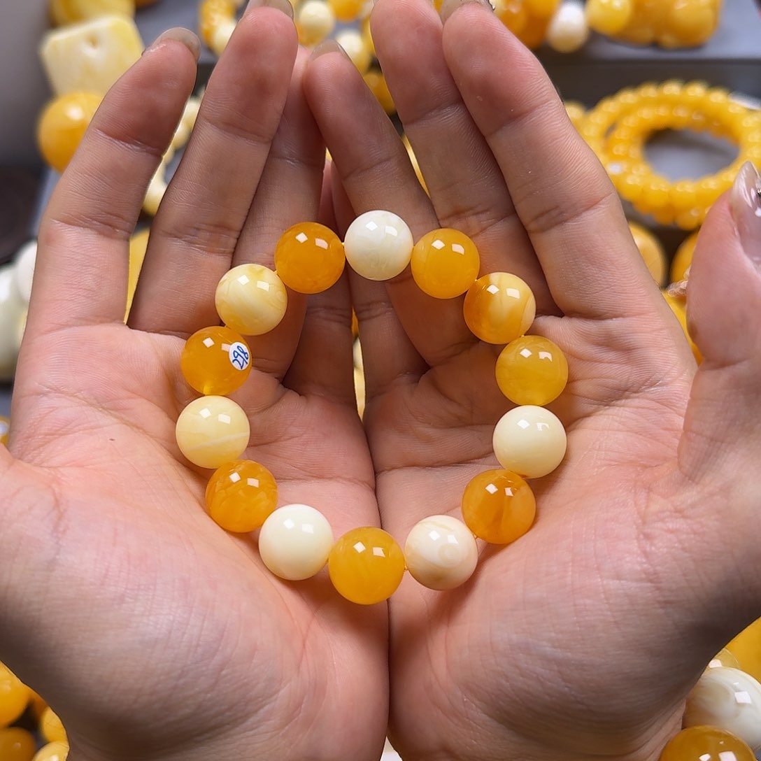 琥珀珠宝奇石未镶嵌15mm