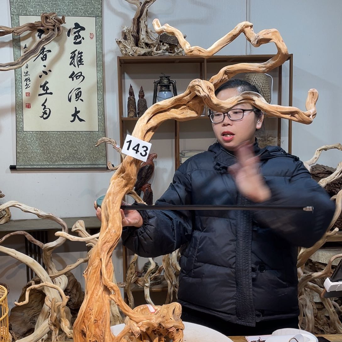 柏木馨*杜鹃根根艺一摆件