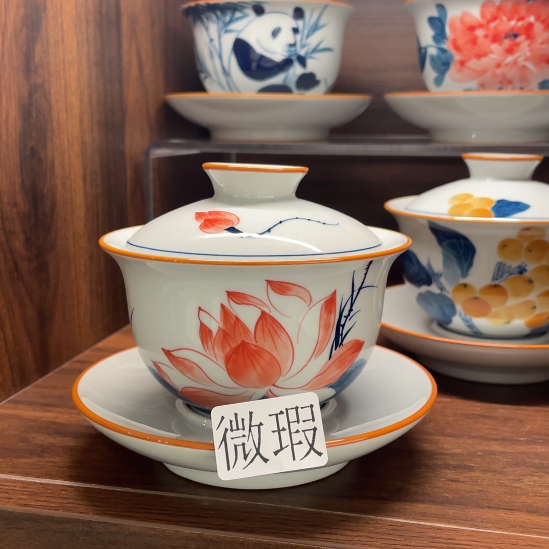 微瑕釉下彩纯手绘