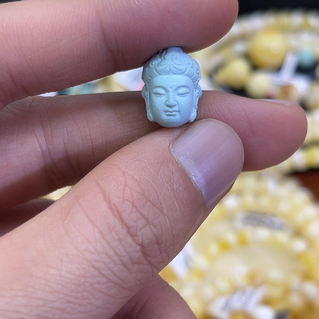 绿松石雕刻件未镶嵌郝*头