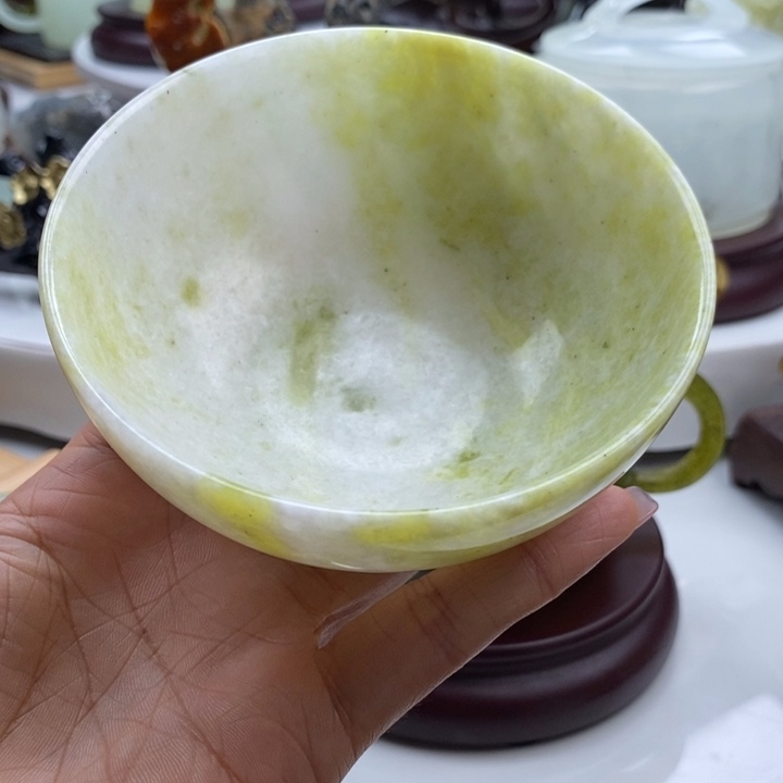 岫玉未镶嵌四大名玉玉碗