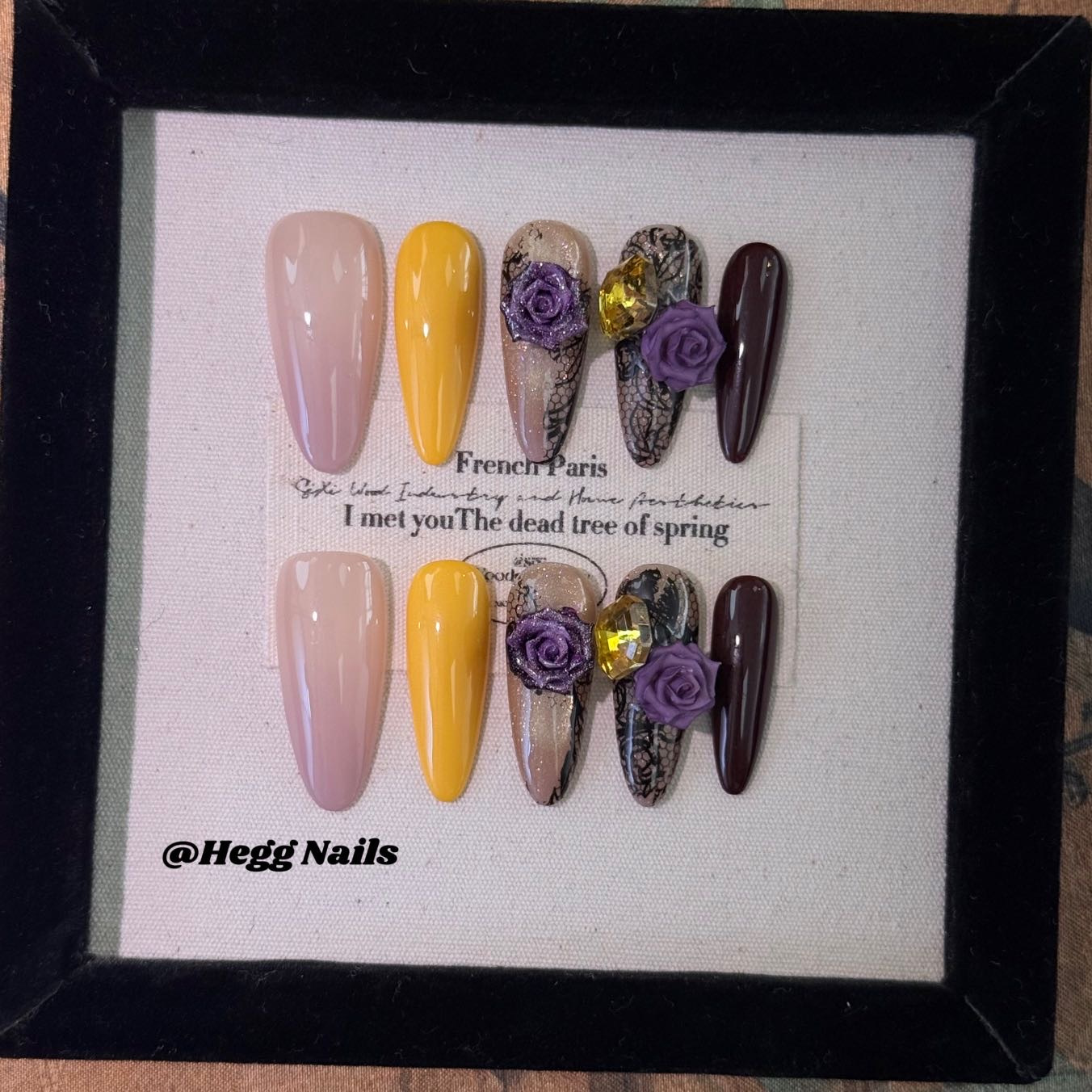 【蕊姬夫人】纯手工穿戴甲魅惑古早风气质高级感美甲贴片