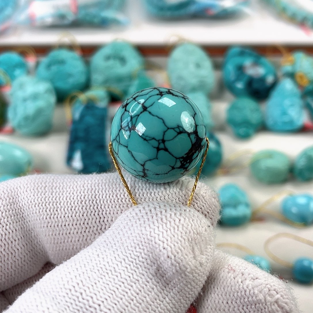 绿松石未镶嵌车挂尺寸20