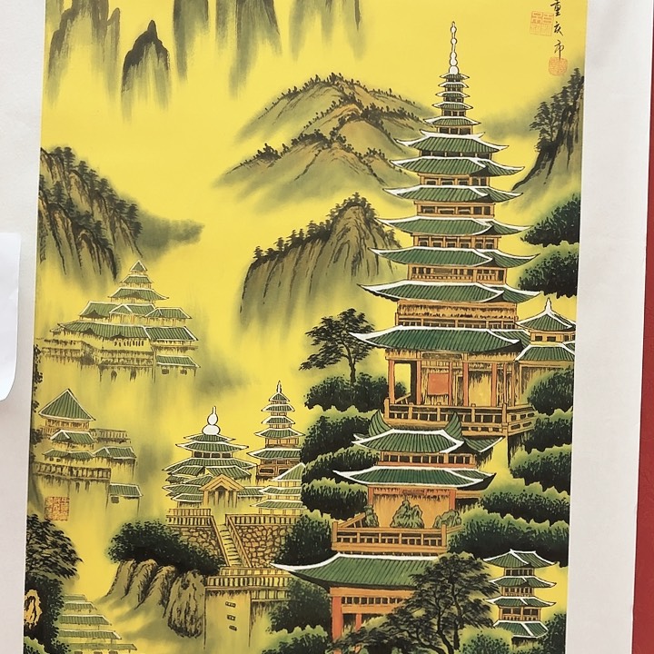 国画黄春香国画尺寸138*68