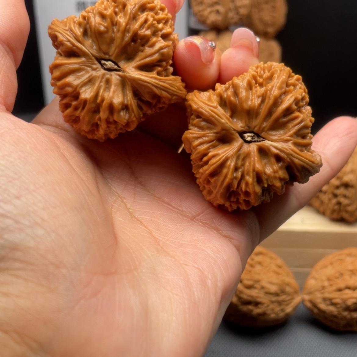 【闪购商品】文玩核桃吊坠从**白20号溜肩正高炮