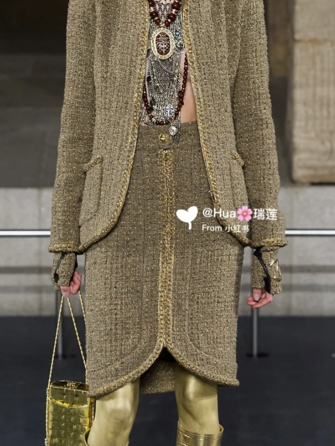 95新 Chanel/香奈儿 CZF0742/粗毛呢半裙/尺码36