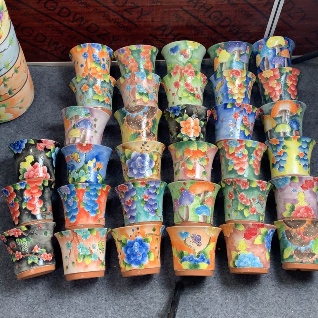 兮*妹福利正品红陶花盆