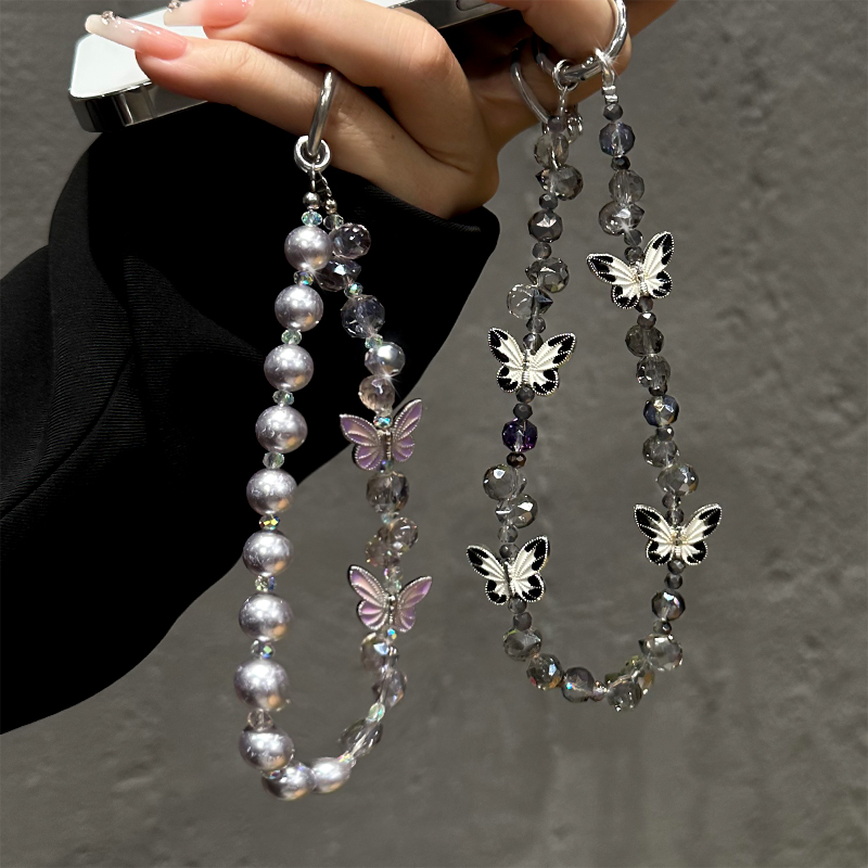 【蝴蝶】手腕手链适用苹果17华为OPPO小米VIVO必备配件高级通用链条