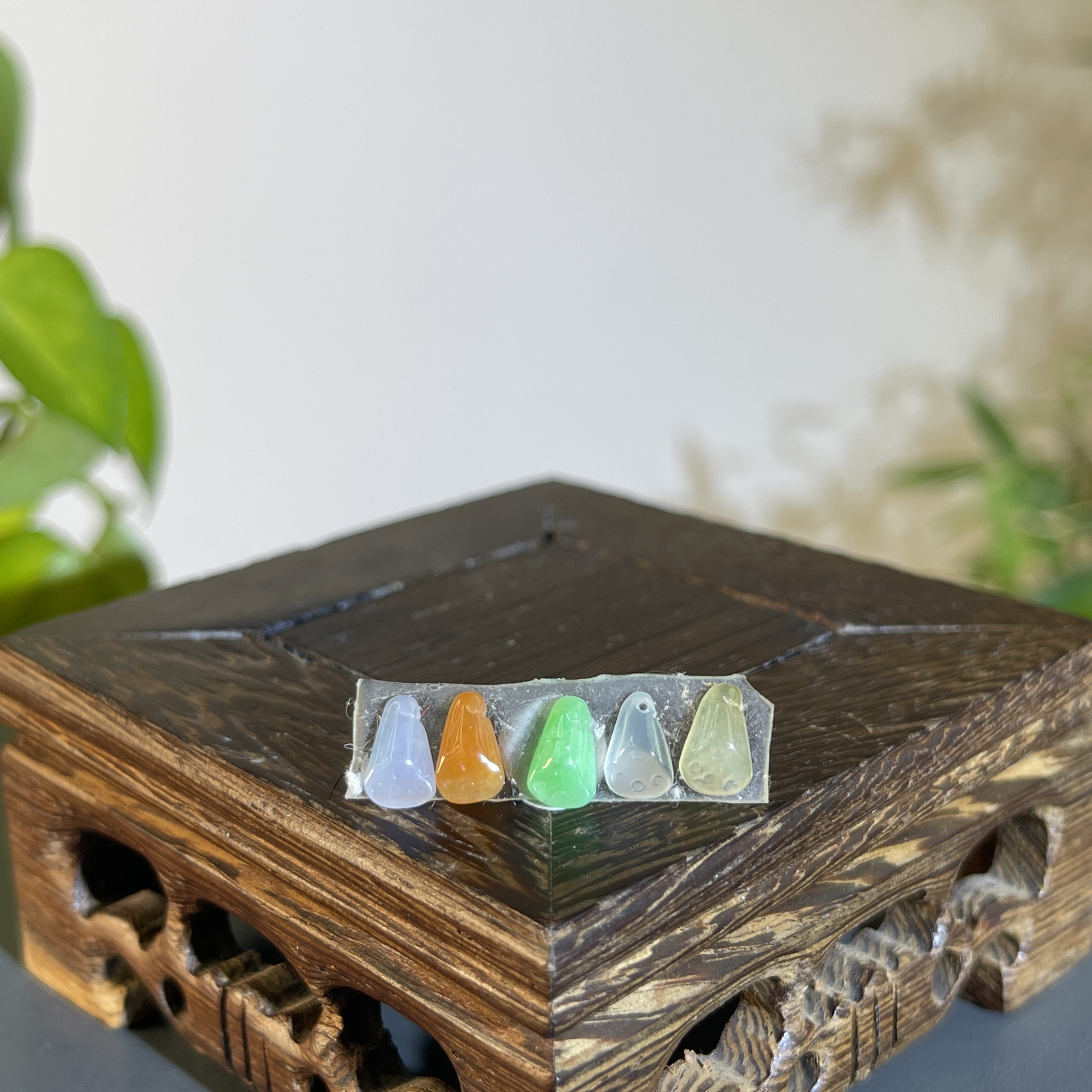 JTW12-31 天然缅甸A货翡翠 翡翠莲蓬一套