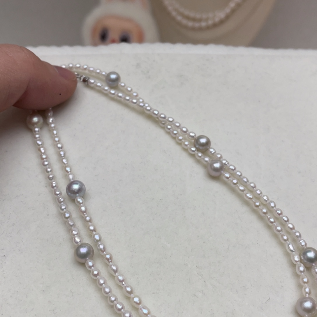 银S925镶嵌海水珍珠项链