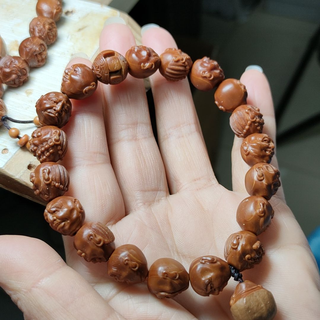 凉***季橄榄核手串/手链须派十八罗汉手串