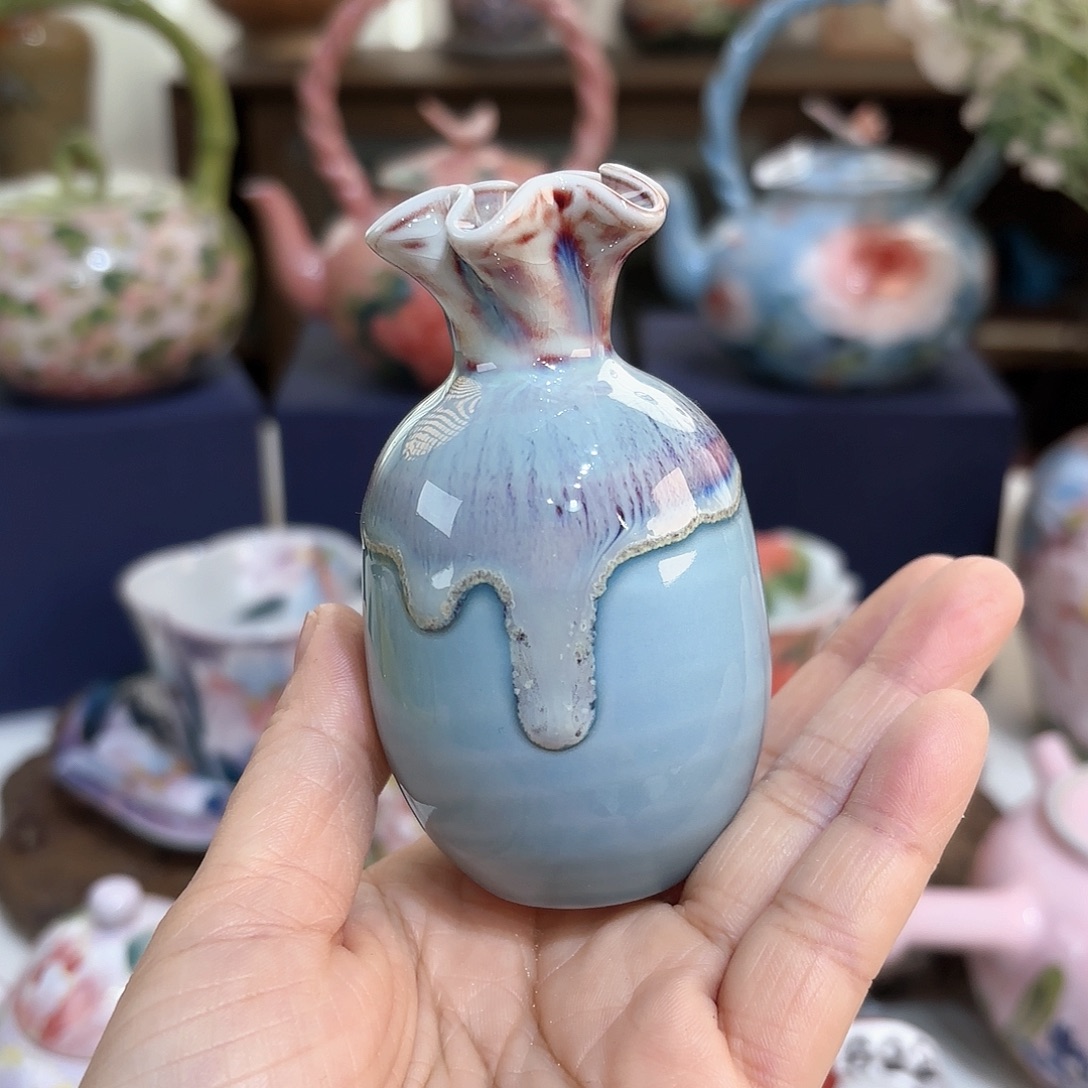 景德镇手绘高温釉下彩陶瓷茶具