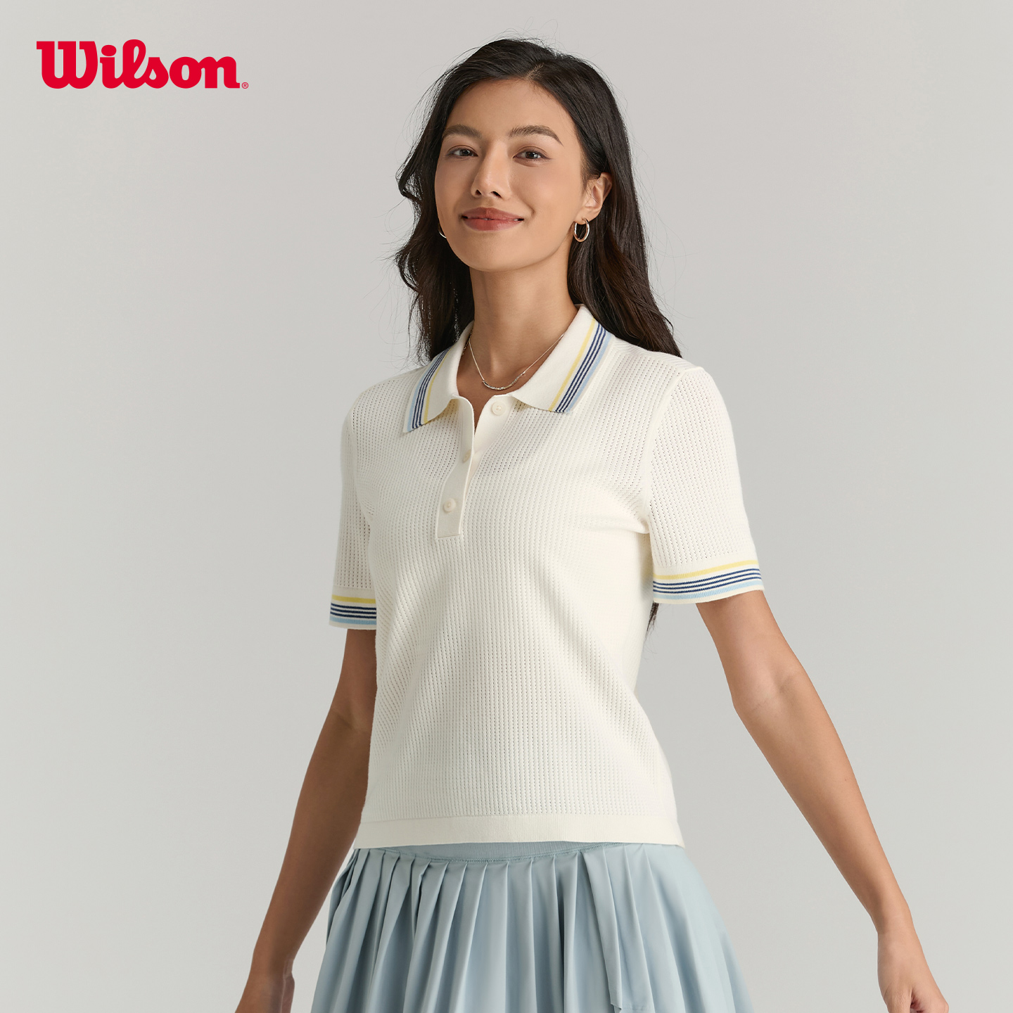 Wilson威尔胜官方流光风女士ADDISON休闲百搭 POLO衫WW00513