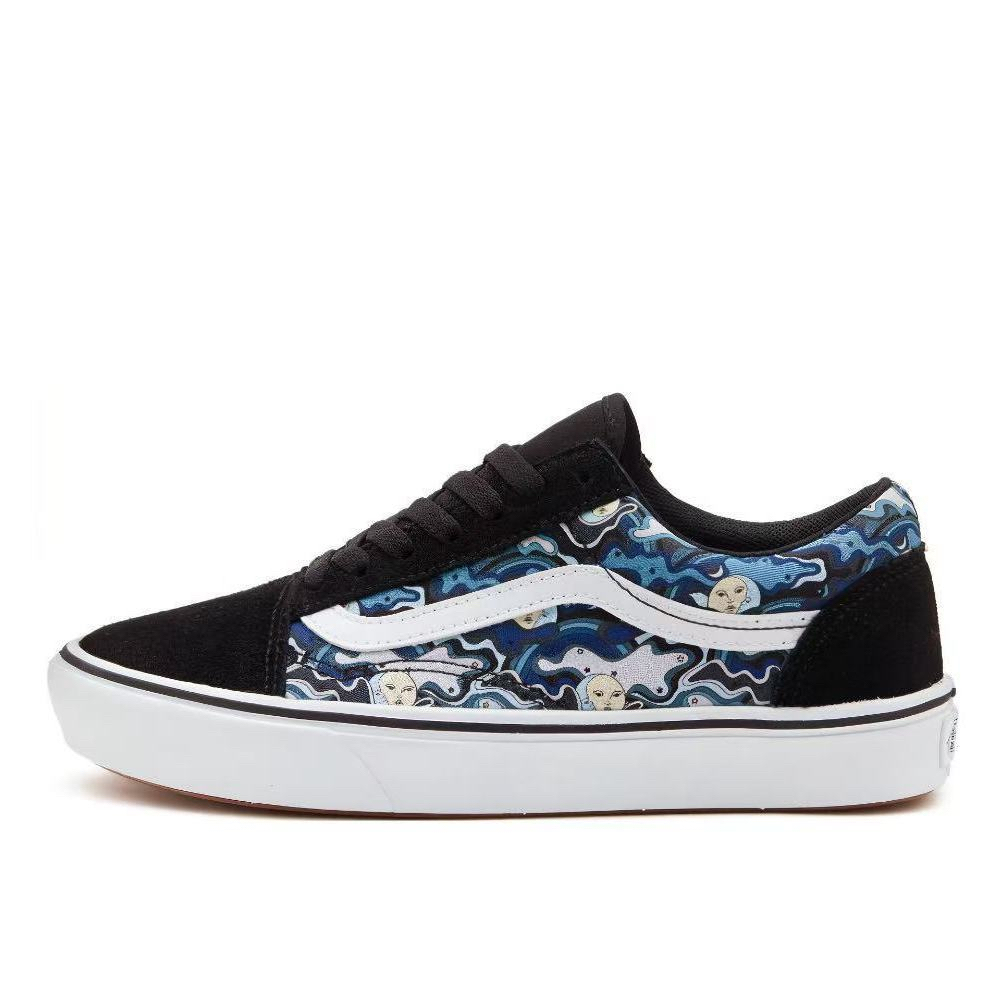 vans os comfysuh黑蓝色低帮男女同款超轻运动滑板鞋VN0007NG448