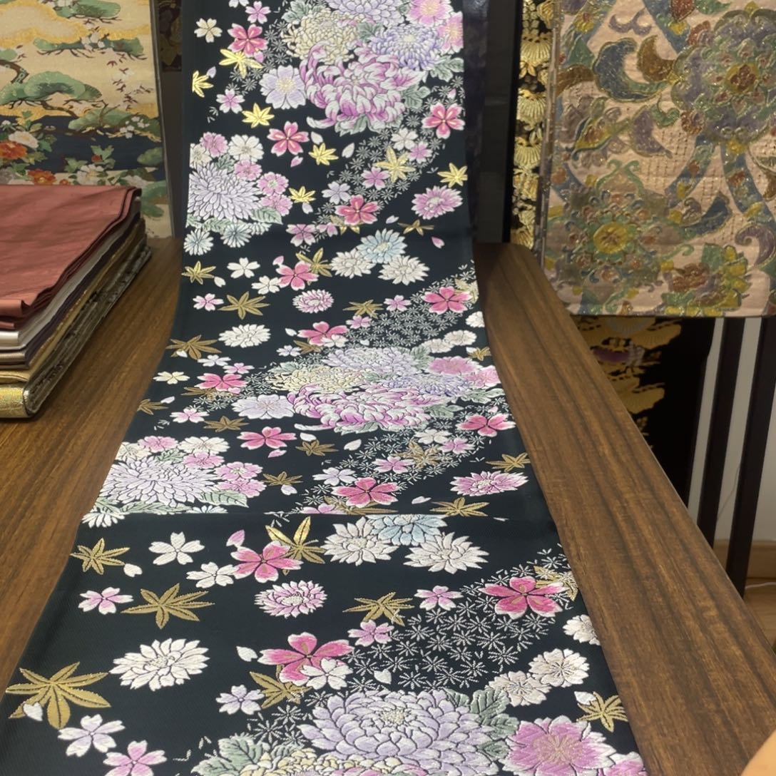 织绣27 唐锦西阵织桌旗茶旗