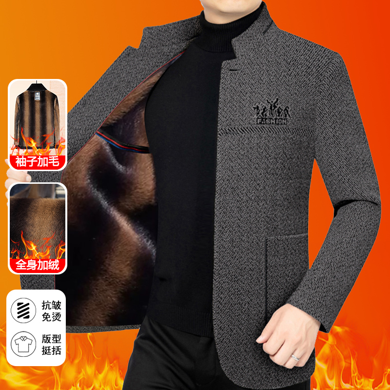【加绒棉服/袖子选加毛款】冬季外套夹克保暖休闲男装外套棉衣2399