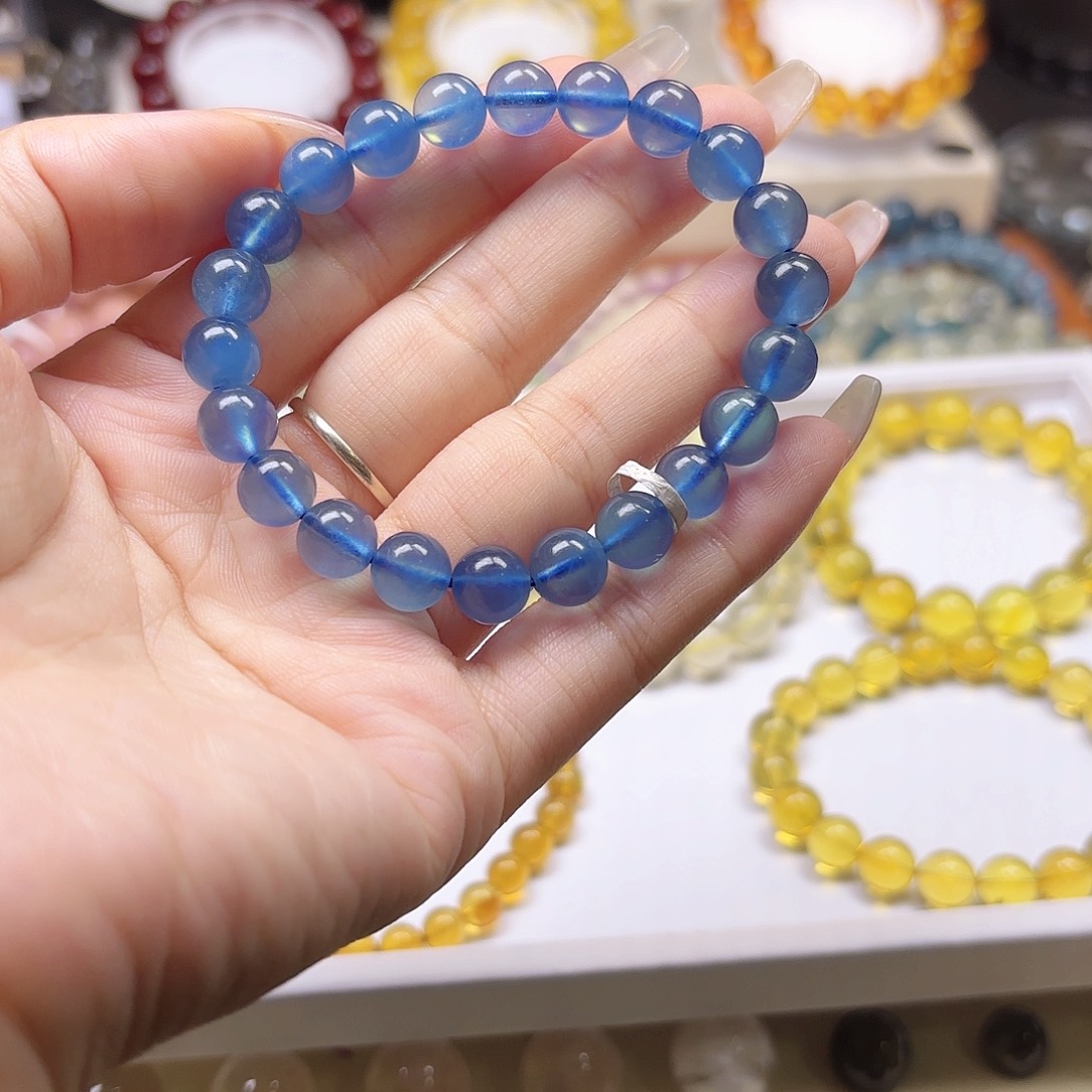 水晶手链未镶嵌童*海蓝宝8.6