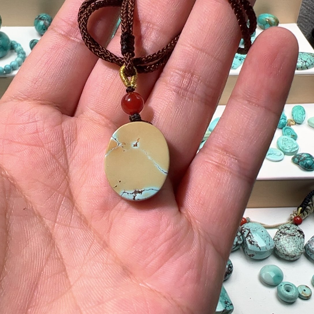 绿松石无事牌未镶嵌