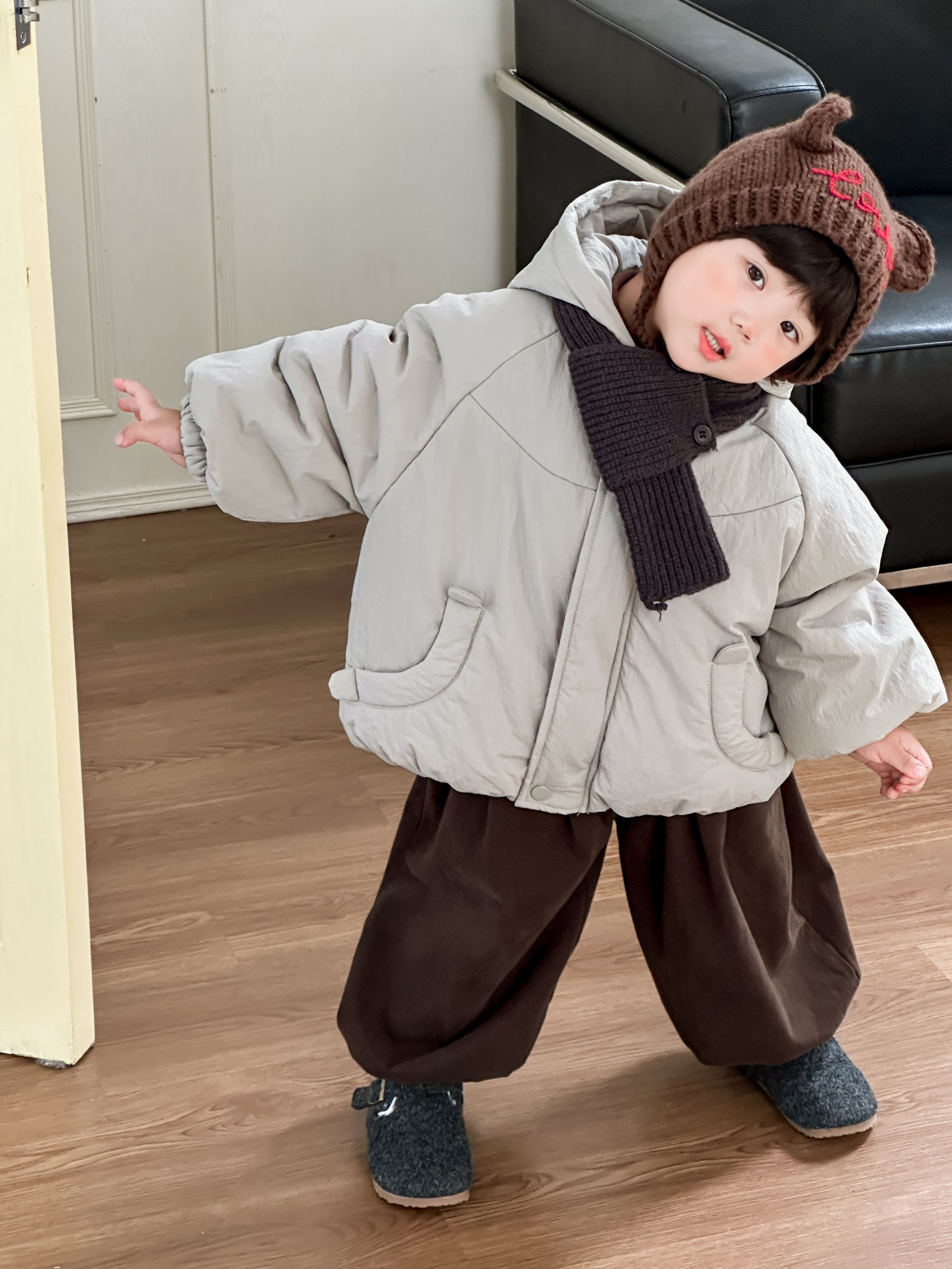 【My baby】【兔毛】（300克重磅新疆棉）儿童加棉加绒加厚外套童装棉