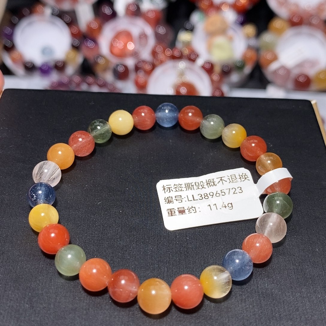 未镶嵌手链水晶F彩兔毛7