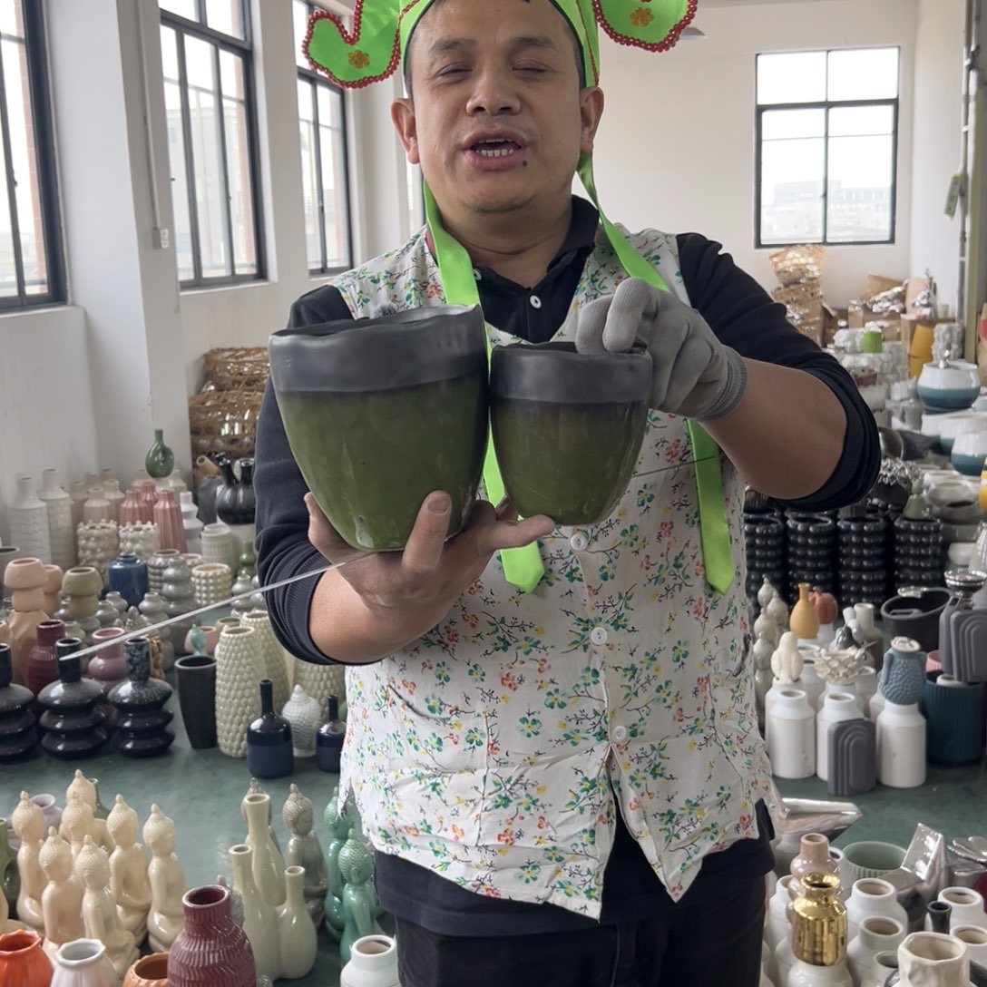 摆件142 号高中低温陶瓷工艺瓶（部分微瑕）