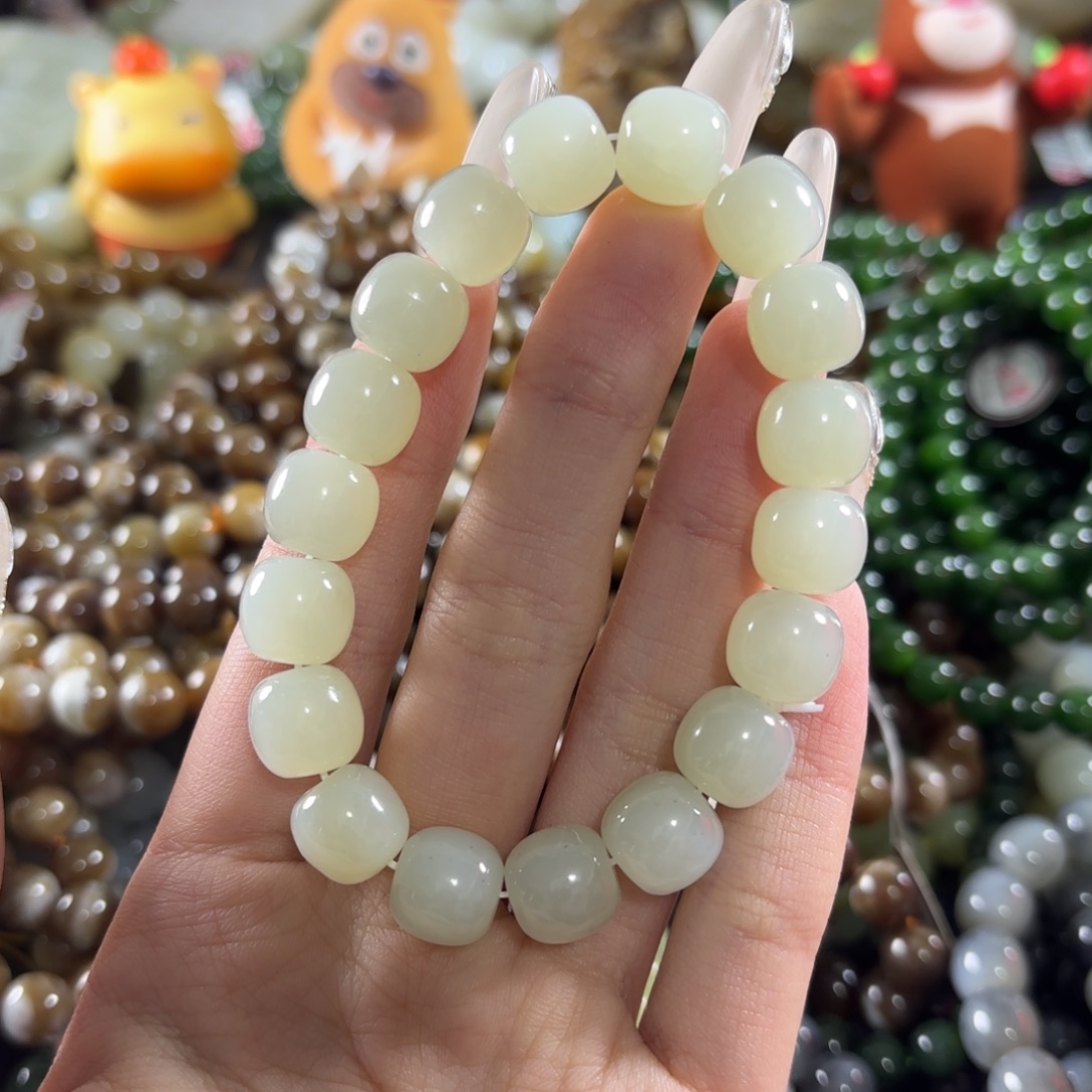 和田玉未镶嵌手链398