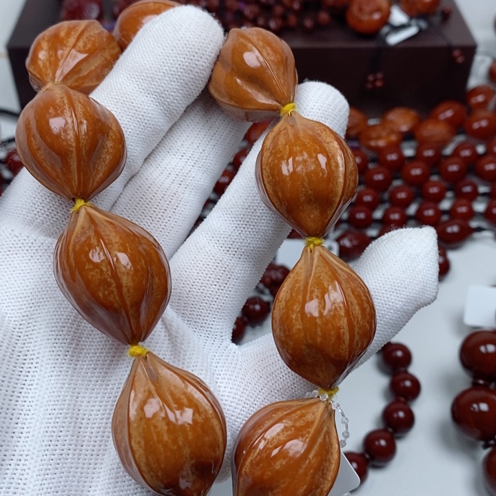 橄榄核吊坠四花素核