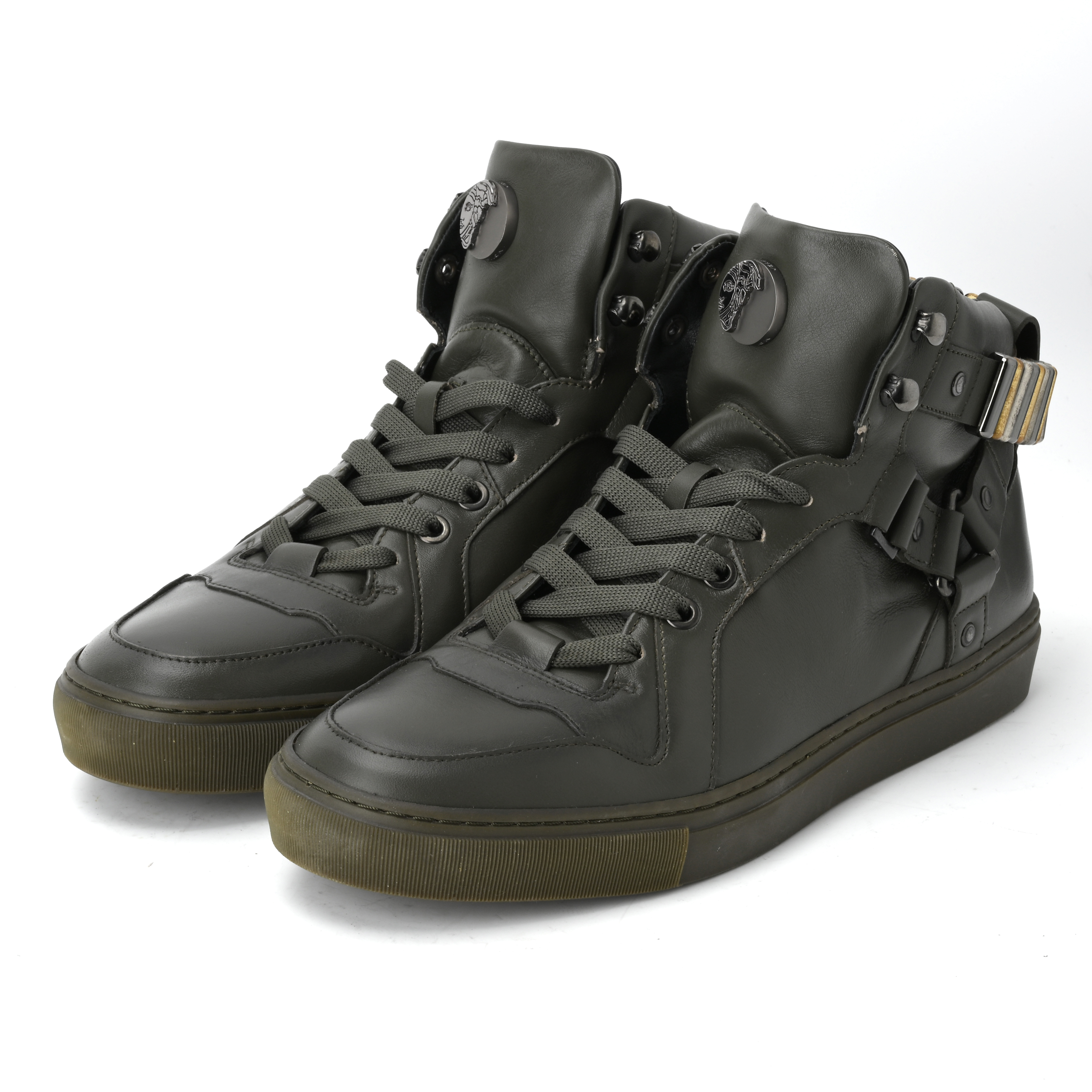 VERSACE/范思哲VC 男士潮流真皮运动高帮鞋V900586-VM00011-V327C
