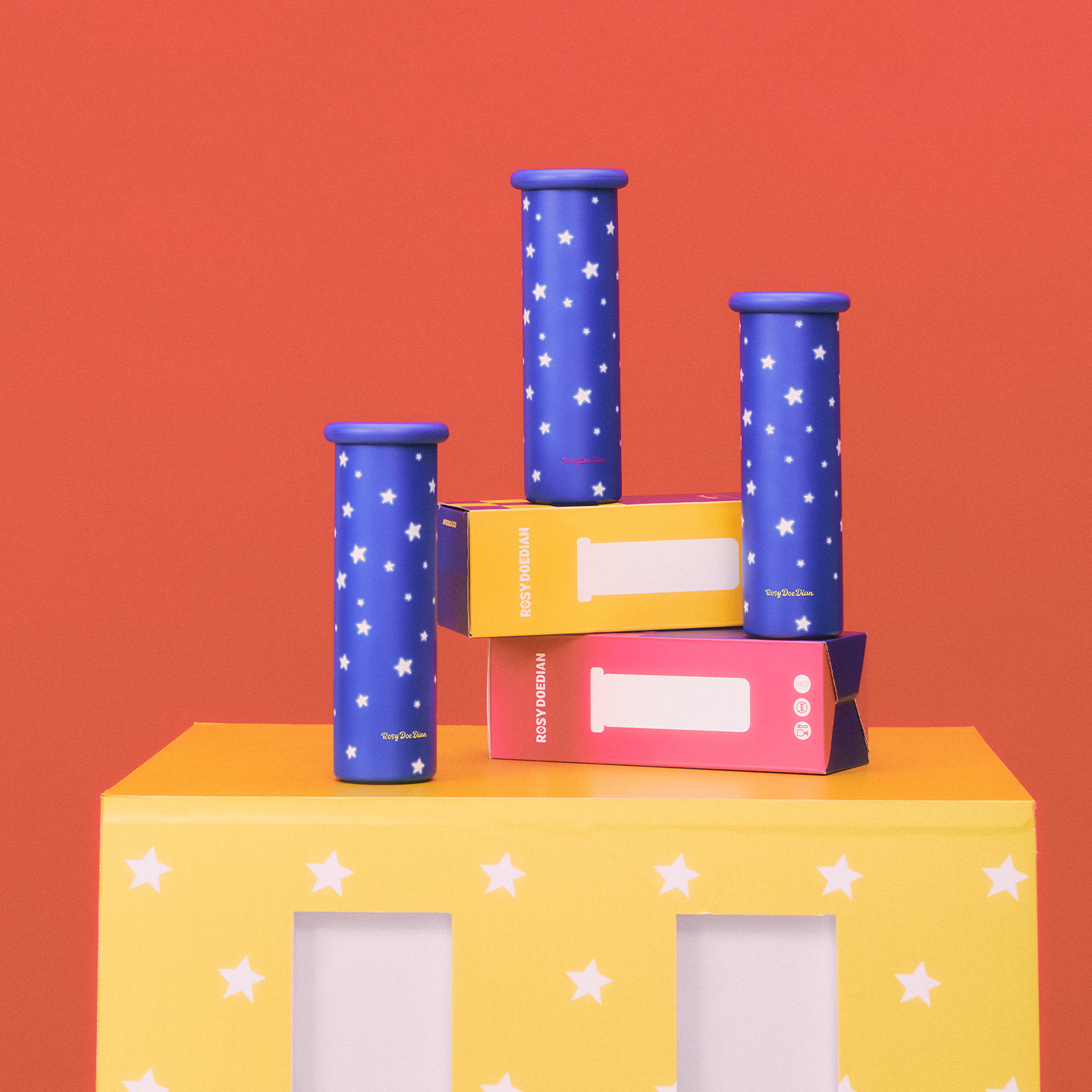 ROSYDOEDIAN装满星星的保温杯可爱创意便携手提隔热防摔