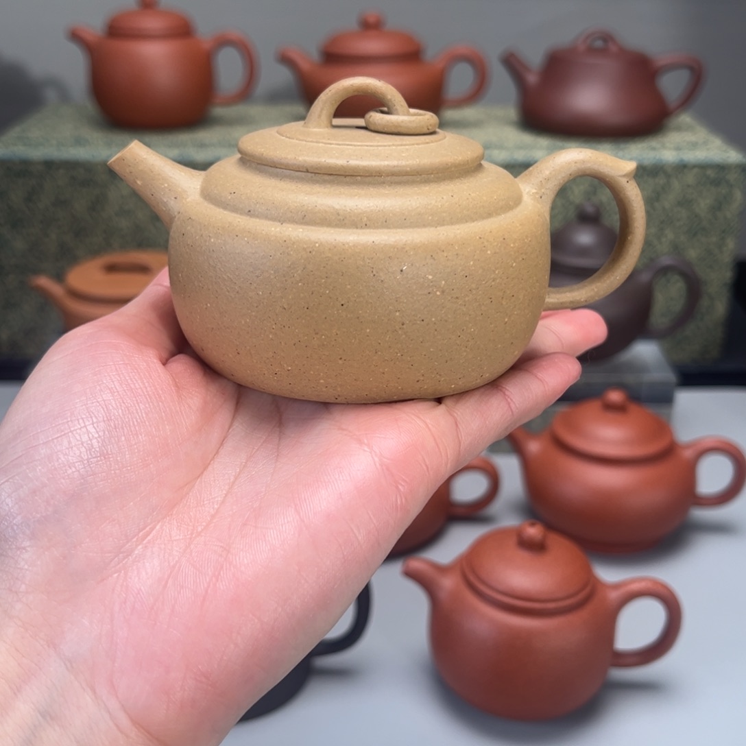 紫砂茶壶宝山墨绿泥单圈180c c