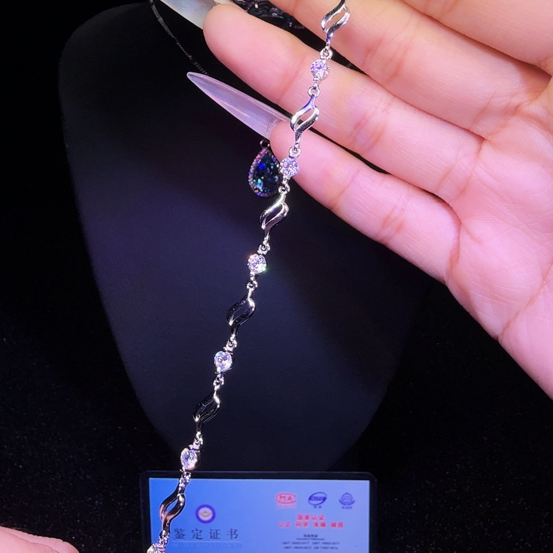 锆石925银手链精致高级