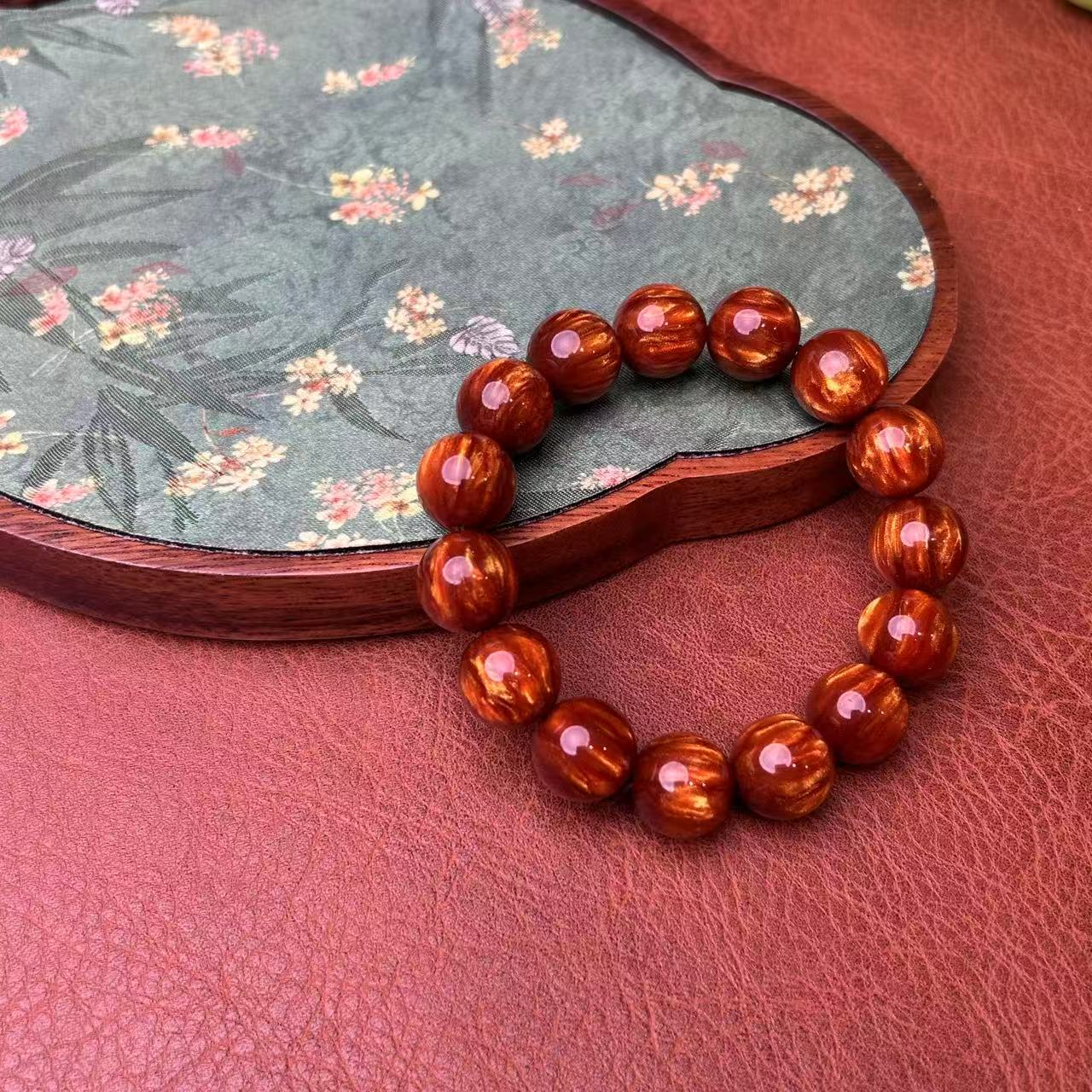 S0374-金丝楠手串1.4cm*15颗