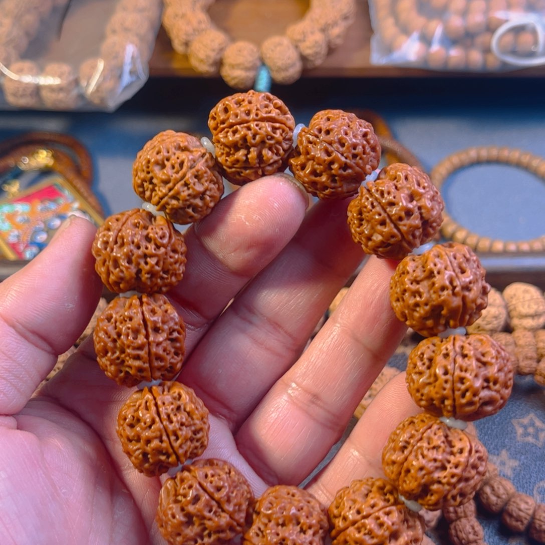 金刚菩提吊坠梁，梅花手工打底