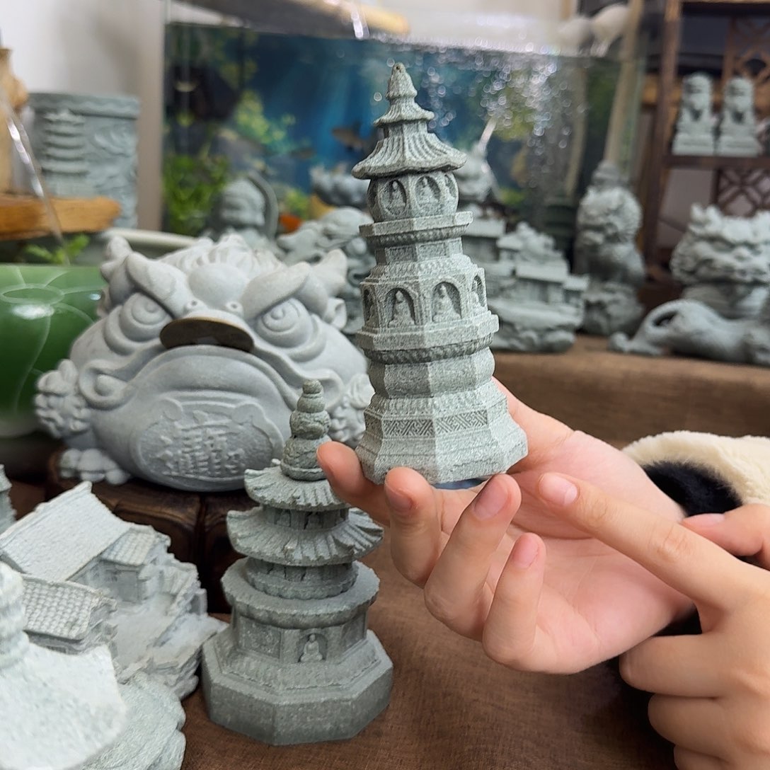 石材青砂石八角佛塔