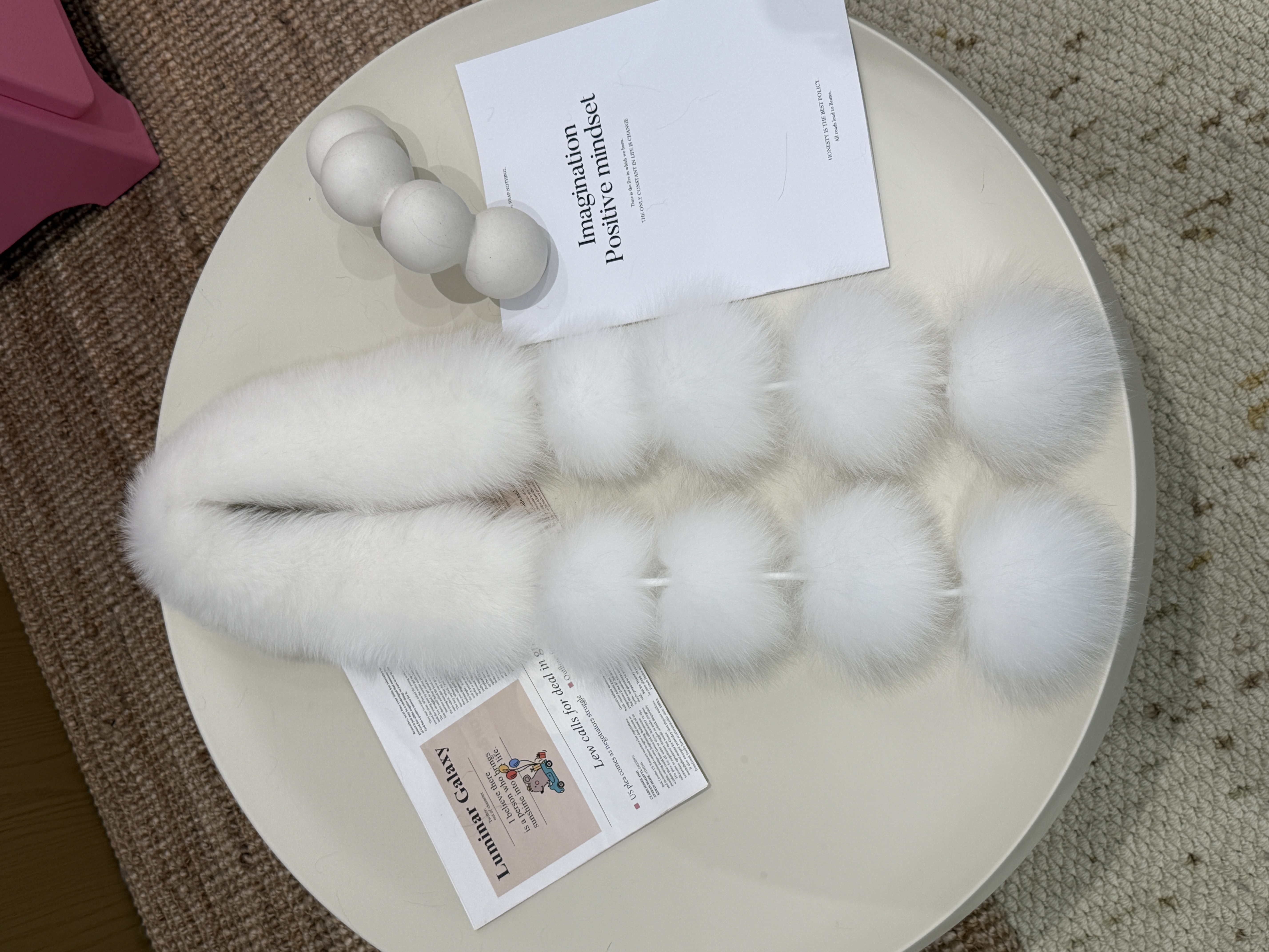 狐狸毛长款八个球围巾双面真皮真毛