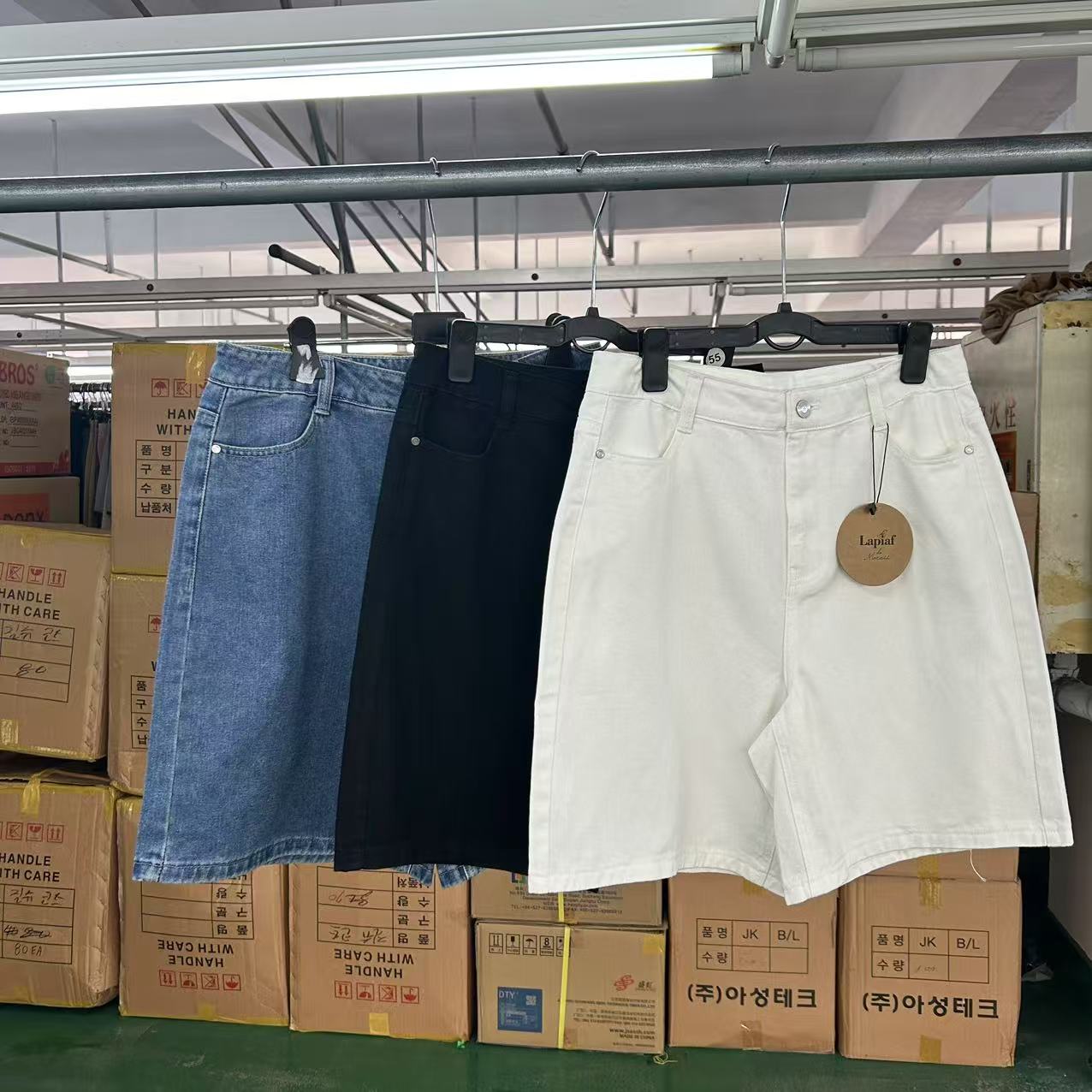 闪闪兒 LA**PI**AF牛仔短裤新品宽松显瘦时尚百搭简约韩版2155