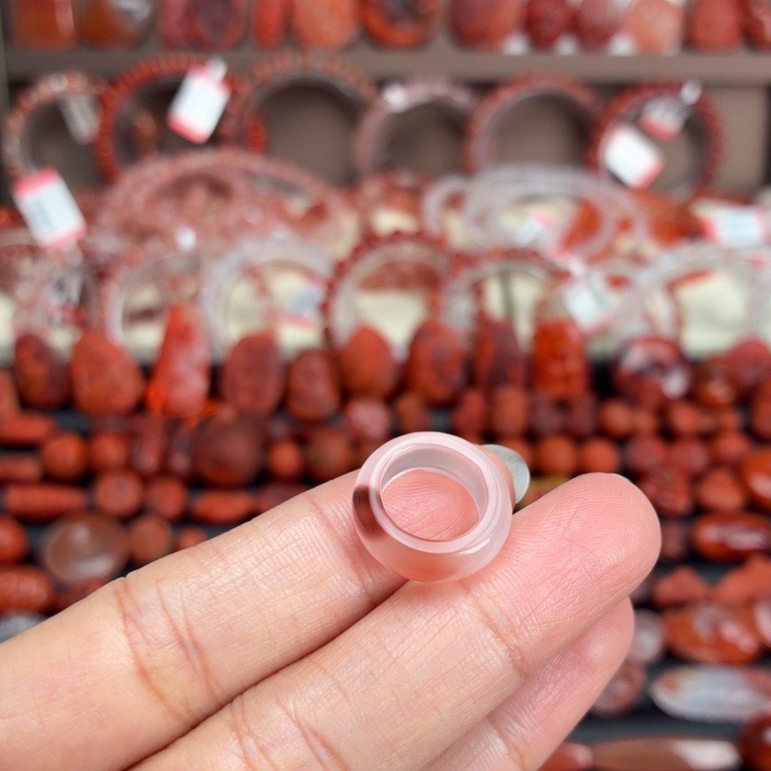 南红玛瑙未镶嵌颈饰跑环卡11