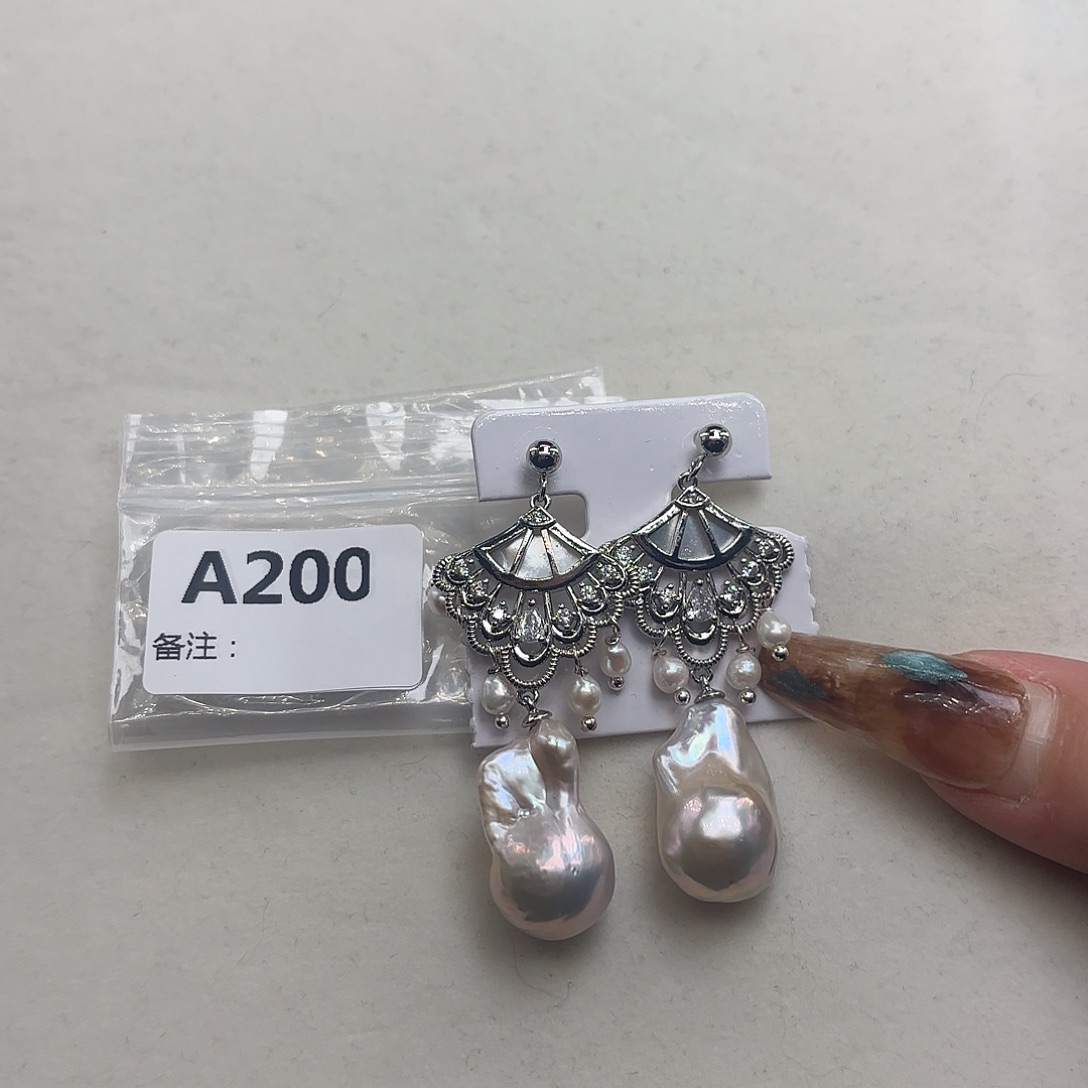 耳饰淡水珍珠银S925镶嵌